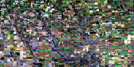 Torrington Satellite Map 082P13 at 1:50,000 scale - National Topographic System of Canada (NTS) - Orthophoto