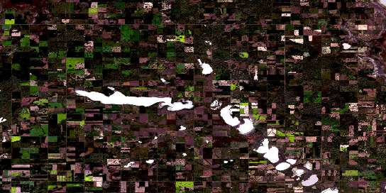 Farrell Lake Satellite Map 082P16 at 1:50,000 scale - National Topographic System of Canada (NTS) - Orthophoto