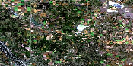 Big Valley Satellite Map 083A02 at 1:50,000 scale - National Topographic System of Canada (NTS) - Orthophoto