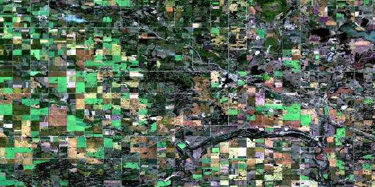 Alix Satellite Map 083A06 at 1:50,000 scale - National Topographic System of Canada (NTS) - Orthophoto