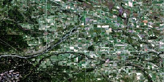 Caroline Satellite Map 083B02 at 1:50,000 scale - National Topographic System of Canada (NTS) - Orthophoto