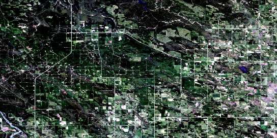 Carlos Satellite Map 083B10 at 1:50,000 scale - National Topographic System of Canada (NTS) - Orthophoto