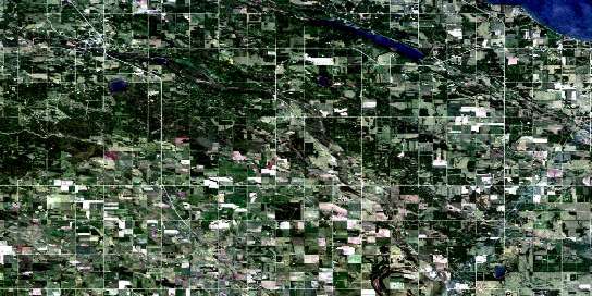 Winfield Satellite Map 083B16 at 1:50,000 scale - National Topographic System of Canada (NTS) - Orthophoto