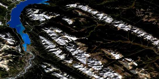 Whiterabbit Creek Satellite Map 083C01 at 1:50,000 scale - National Topographic System of Canada (NTS) - Orthophoto