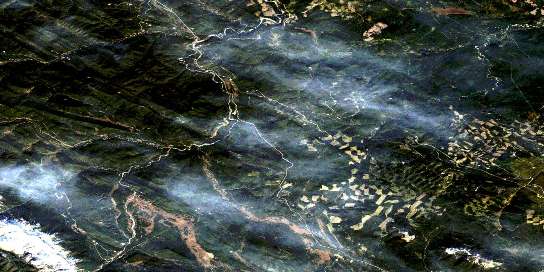 Air photo: Wapiabi Creek Satellite Image map 083C09 at 1:50,000 Scale