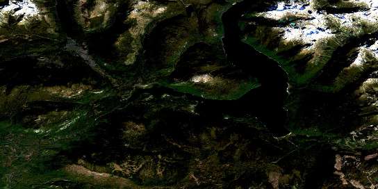 Murtle Lake Satellite Map 083D04 at 1:50,000 scale - National Topographic System of Canada (NTS) - Orthophoto