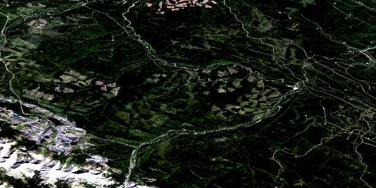 Cadomin Satellite Map 083F03 at 1:50,000 scale - National Topographic System of Canada (NTS) - Orthophoto