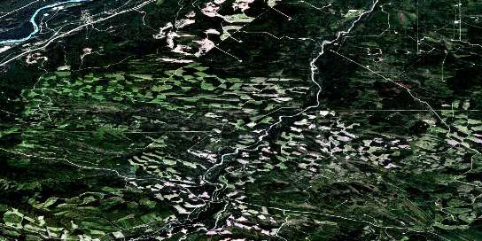 Pedley Satellite Map 083F06 at 1:50,000 scale - National Topographic System of Canada (NTS) - Orthophoto