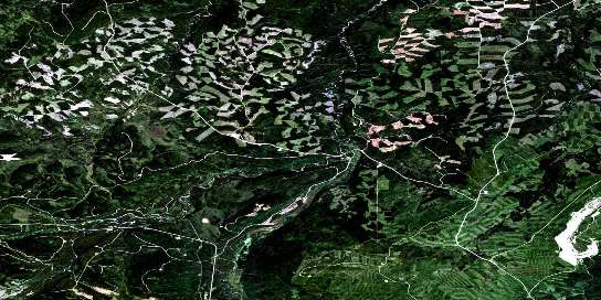 Gregg Lake Satellite Map 083F12 at 1:50,000 scale - National Topographic System of Canada (NTS) - Orthophoto