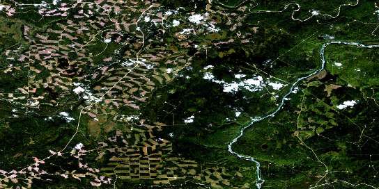 Wildhay River Satellite Map 083F14 at 1:50,000 scale - National Topographic System of Canada (NTS) - Orthophoto