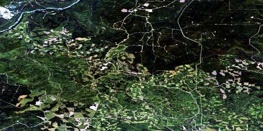 Nosehill Creek Satellite Map 083F15 at 1:50,000 scale - National Topographic System of Canada (NTS) - Orthophoto