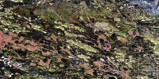 Eta Lake Satellite Map 083G05 at 1:50,000 scale - National Topographic System of Canada (NTS) - Orthophoto
