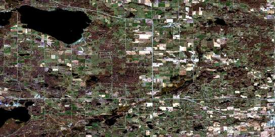 Onoway Satellite Map 083G09 at 1:50,000 scale - National Topographic System of Canada (NTS) - Orthophoto