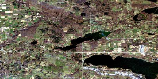 Isle Lake Satellite Map 083G10 at 1:50,000 scale - National Topographic System of Canada (NTS) - Orthophoto