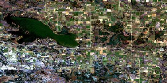 Chip Lake Satellite Map 083G11 at 1:50,000 scale - National Topographic System of Canada (NTS) - Orthophoto