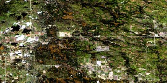 Air photo: Hattonford Satellite Image map 083G13 at 1:50,000 Scale