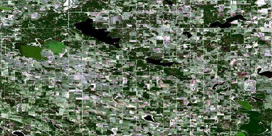 Lac La Nonne Satellite Map 083G16 at 1:50,000 scale - National Topographic System of Canada (NTS) - Orthophoto