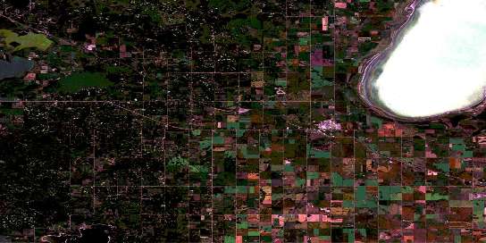 Tofield Satellite Map 083H07 at 1:50,000 scale - National Topographic System of Canada (NTS) - Orthophoto