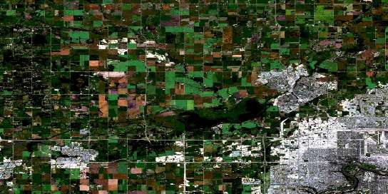St Albert Satellite Map 083H12 at 1:50,000 scale - National Topographic System of Canada (NTS) - Orthophoto
