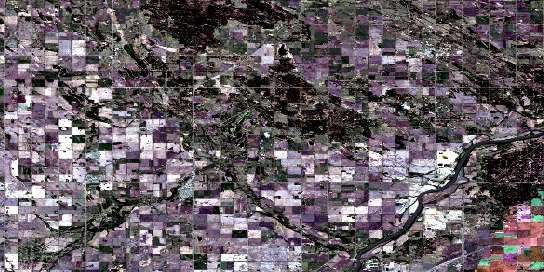 Redwater Satellite Map 083H14 at 1:50,000 scale - National Topographic System of Canada (NTS) - Orthophoto