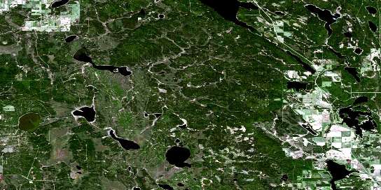 Grosmont Satellite Map 083I13 at 1:50,000 scale - National Topographic System of Canada (NTS) - Orthophoto