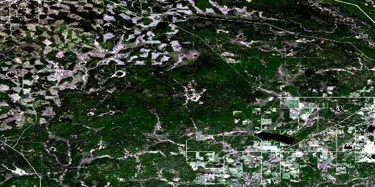 Christmas Creek Satellite Map 083J06 at 1:50,000 scale - National Topographic System of Canada (NTS) - Orthophoto