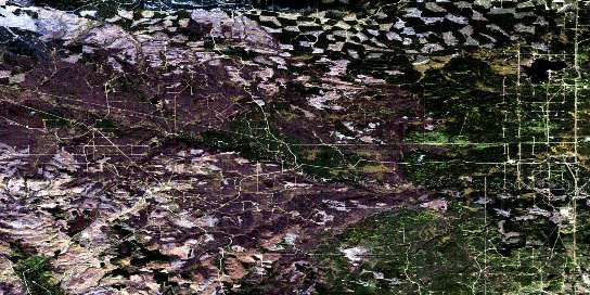 Swartz Lake Satellite Map 083J12 at 1:50,000 scale - National Topographic System of Canada (NTS) - Orthophoto