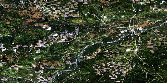 Marsh Head Creek Satellite Map 083K02 at 1:50,000 scale - National Topographic System of Canada (NTS) - Orthophoto