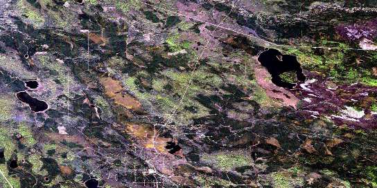 Atikkamek Creek Satellite Map 083K10 at 1:50,000 scale - National Topographic System of Canada (NTS) - Orthophoto