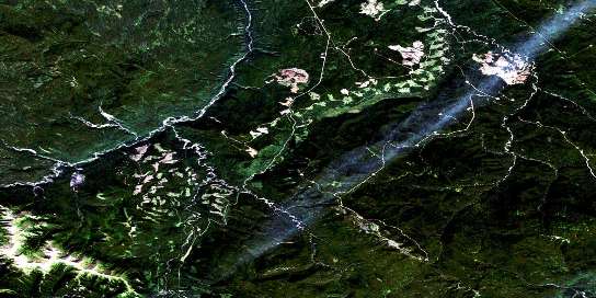 Two Lakes Satellite Map 083L05 at 1:50,000 scale - National Topographic System of Canada (NTS) - Orthophoto
