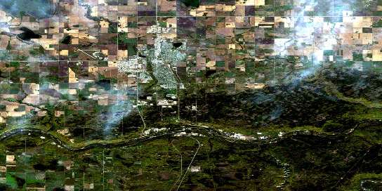 Grande Prairie Satellite Map 083M02 at 1:50,000 scale - National Topographic System of Canada (NTS) - Orthophoto