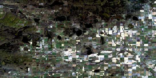 Hythe Satellite Map 083M05 at 1:50,000 scale - National Topographic System of Canada (NTS) - Orthophoto