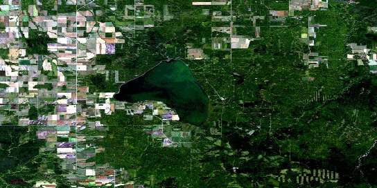 Snipe Lake Satellite Map 083N02 at 1:50,000 scale - National Topographic System of Canada (NTS) - Orthophoto