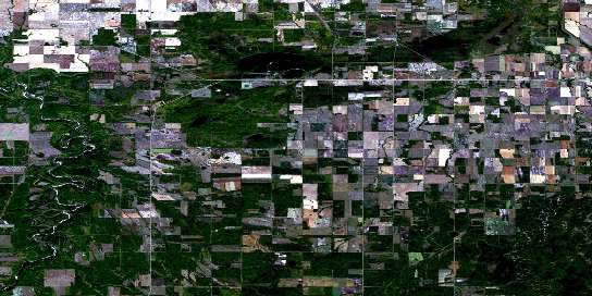 Triangle Satellite Map 083N07 at 1:50,000 scale - National Topographic System of Canada (NTS) - Orthophoto