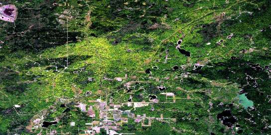 Air photo: Pentland Lake Satellite Image map 083N16 at 1:50,000 Scale