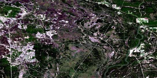Smith Satellite Map 083O01 at 1:50,000 scale - National Topographic System of Canada (NTS) - Orthophoto