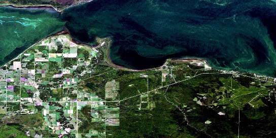 Air photo: Kinuso Satellite Image map 083O06 at 1:50,000 Scale