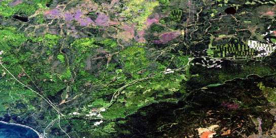 Air photo: Marten Lakes Satellite Image map 083O10 at 1:50,000 Scale