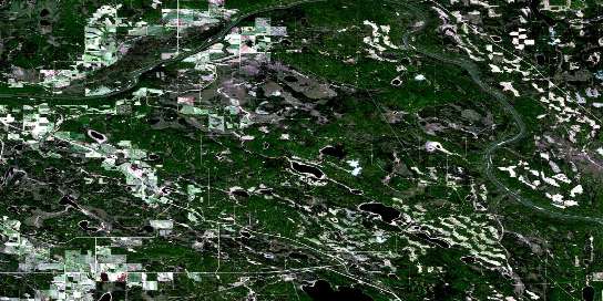 Ranch Satellite Map 083P04 at 1:50,000 scale - National Topographic System of Canada (NTS) - Orthophoto