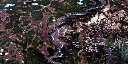 Parallel Creek Satellite Map 083P10 at 1:50,000 scale - National Topographic System of Canada (NTS) - Orthophoto