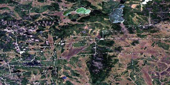 Air photo: Horsetail Lake Satellite Image map 084A03 at 1:50,000 Scale