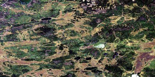 Wood Buffalo Lake Satellite Map 084A06 at 1:50,000 scale - National Topographic System of Canada (NTS) - Orthophoto