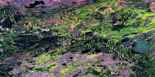 Air photo: Godin Lake Satellite Image map 084B01 at 1:50,000 Scale