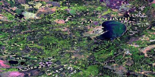 Air photo: Muskwa Lake Satellite Image map 084B02 at 1:50,000 Scale
