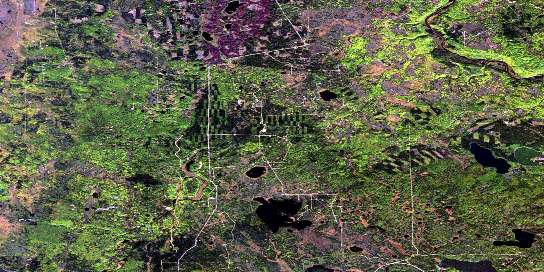 Air photo: Kidney Lake Satellite Image map 084B15 at 1:50,000 Scale