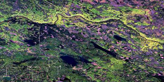 Air photo: Goosegrass Lake Satellite Image map 084B16 at 1:50,000 Scale