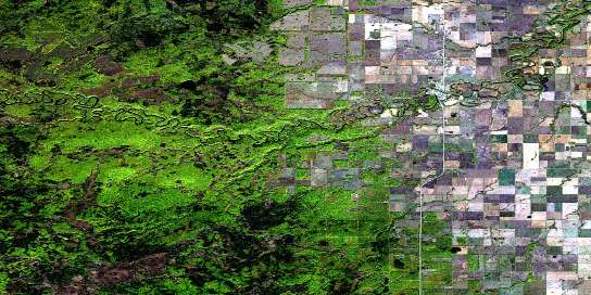 Manning Satellite Map 084C13 at 1:50,000 scale - National Topographic System of Canada (NTS) - Orthophoto