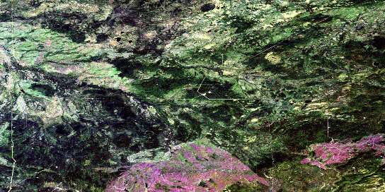 Foulwater Creek Satellite Map 084E13 at 1:50,000 scale - National Topographic System of Canada (NTS) - Orthophoto