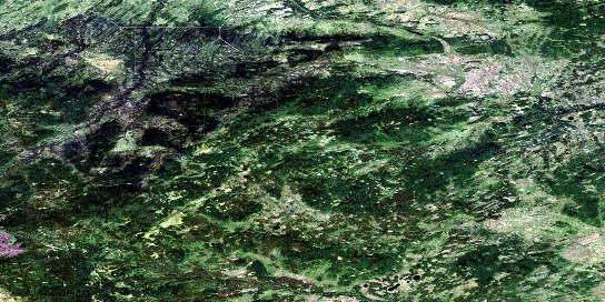 Thordarson Creek Satellite Map 084E14 at 1:50,000 scale - National Topographic System of Canada (NTS) - Orthophoto