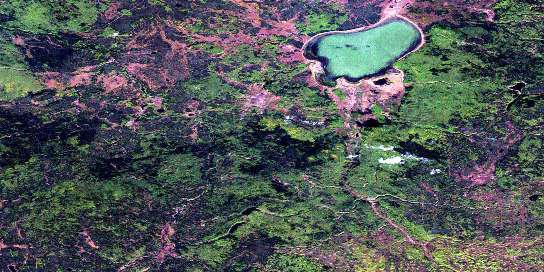 Air photo: Bison Lake Satellite Image map 084F01 at 1:50,000 Scale